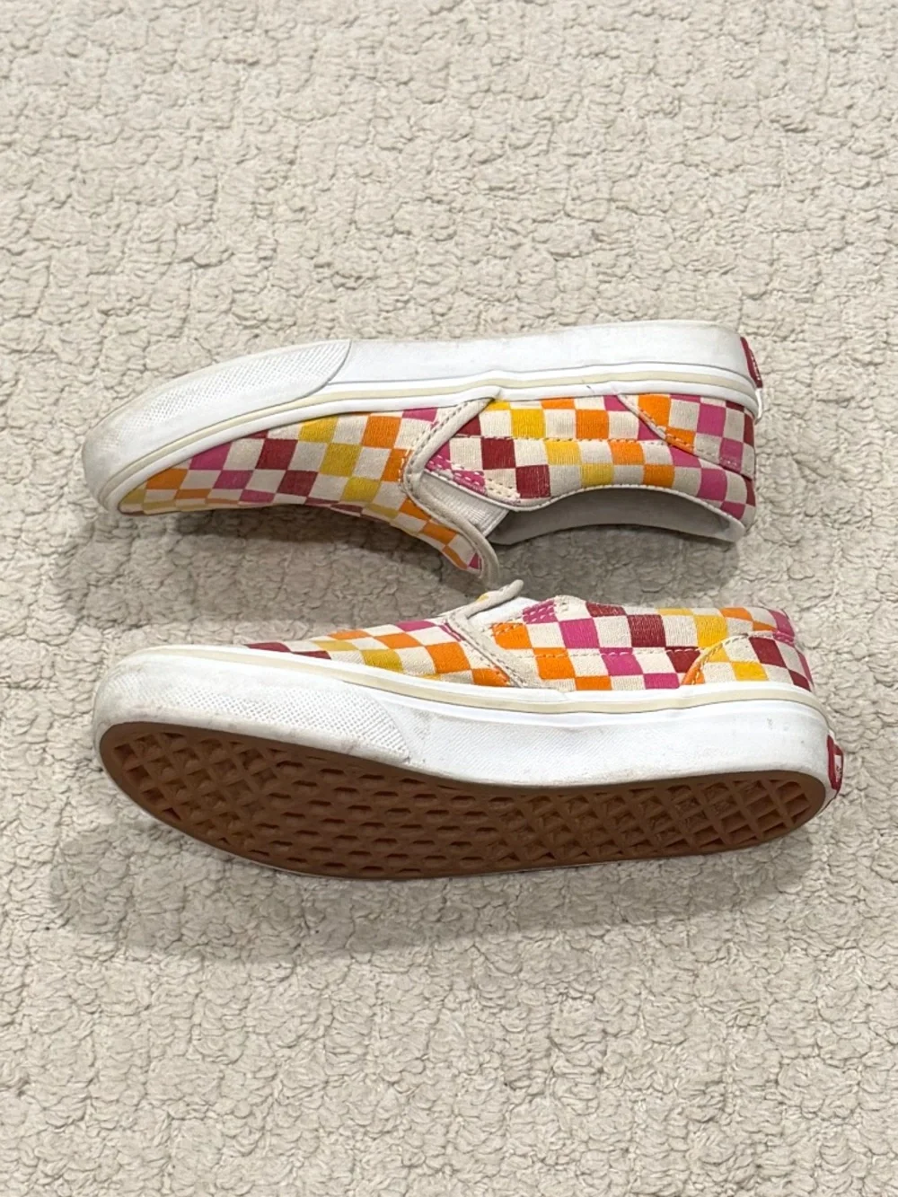 Kids Vans Checked Slip Ons Size 1
